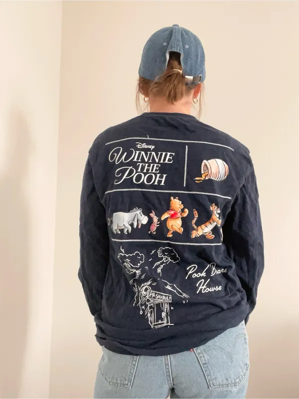 Disney Winnie the Pooh Navy Long-Sleeve Top - Image 2