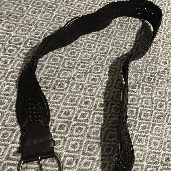 Chunky Brown Braided Leather Belt‎ - Image 4