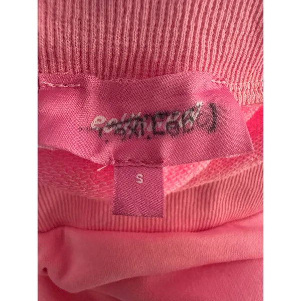 EDIKTED 06 Wide Leg Cotton Blend Drawstring Sweatpants size small Pink - Image 3
