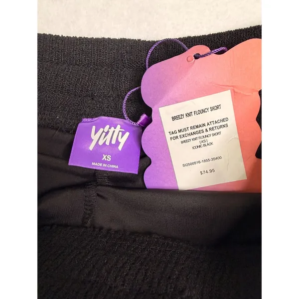 Fabletics Breezy Knit Flouncy Skort Yitty Collection Iconic Black XS NWT - Image 7