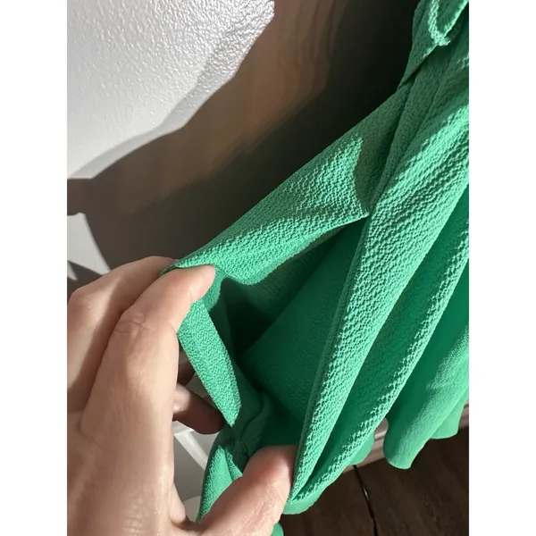 B Smart Size 7 Kelly Green Fit And Flare Belted‎ Dress With Adjustable Strap EUC - Image 5
