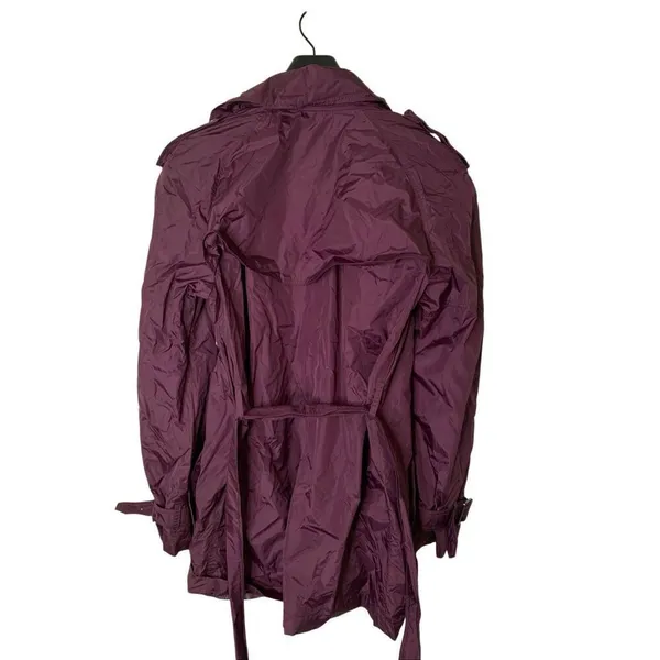 Burberry windbreaker rain utility jacket red wine color women's size 10 - Image 2