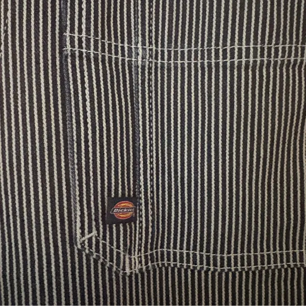 Carhartt Women's Relaxed Fit Denim Railroad Striped Bib Overall XS - Image 4