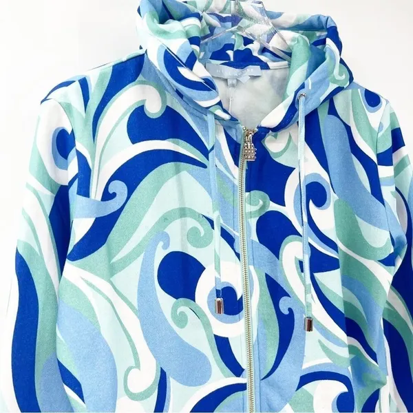 NWT Hill House The Allie Psychedelic‎ Hoodie Women's Size XS Colorful Loungewear - Image 5