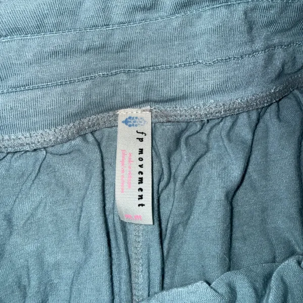 Free People FP Movement Shorts Women XS/S Blue Excellent Flowy Ruffle Smocked - Image 3