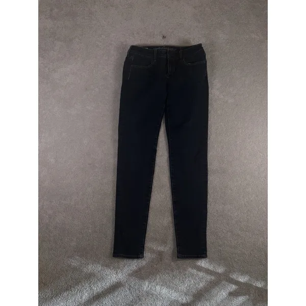 American‎ Eagle Outfitters Jeggings Size 6 Long Women's Stretch Blue Jeans - Image 2