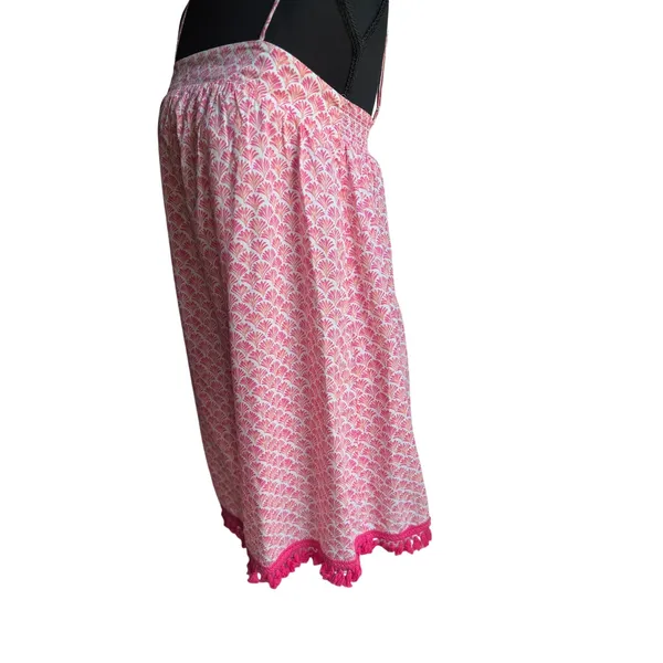 Vineyard Vines Pink Cotton Tassel Sundress XS Beach Coastal Summer - Image 5