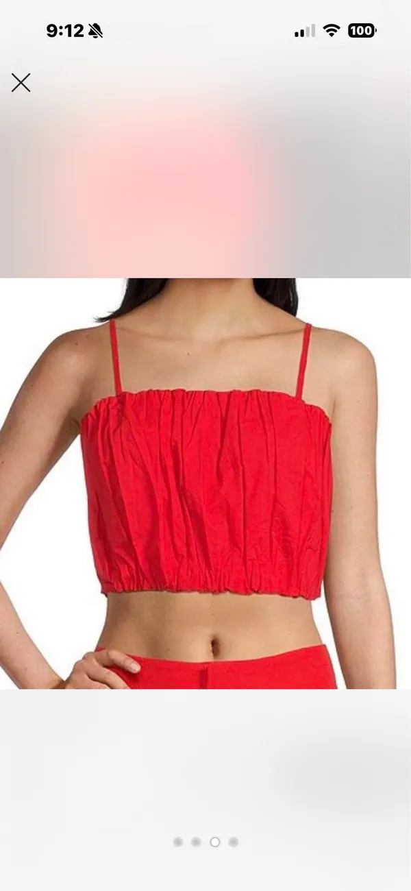 Giani Bernini Red bubble top and skirt set Size small Worn once Top has straps but you can wear strapless OG PRICE: $98 - Image 3