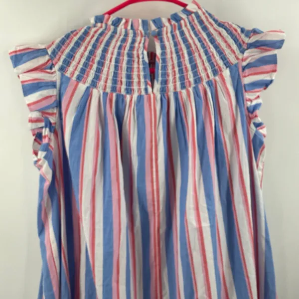 Crown & Ivy Dress Women’s Size Small Flutter Sleeve Smocked Stripe Patriotic NWT - Image 13