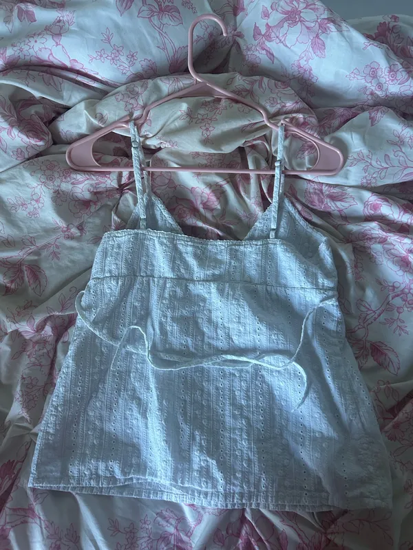 Brandy Melville White Babydoll Tank Top - Image 3