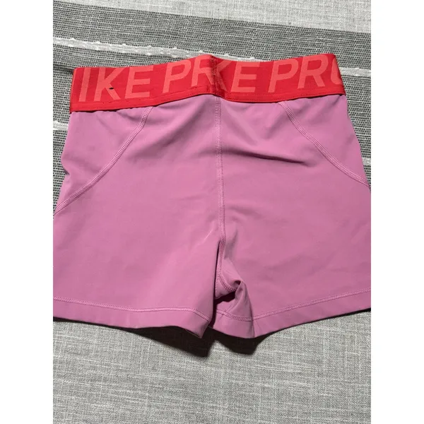 Nike Pro Dri-FIT‎ Women Small Pink Red Compression Athletic Shorts - Image 5