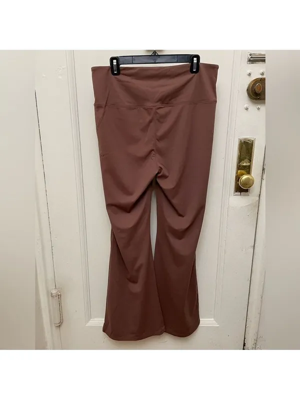Ododos Brown High-Waisted Flare Pants Size 2XL NWT - Image 6