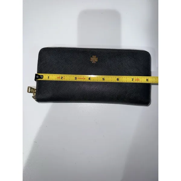 Tory Burch Black Emerson Zip‎ Passport Continental Wallet K - Image 12