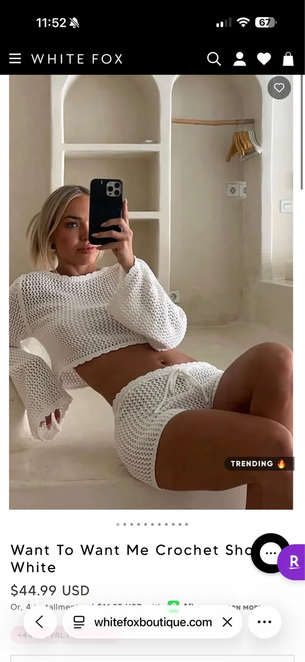 White Fox Crochet Set - Image 3