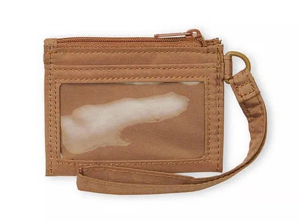 🤎Victoria’s Secret PINK Cardholder Zip Wristlet Strap Keychain / Carmel - Image 4
