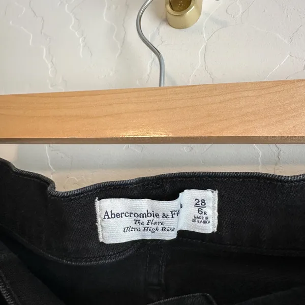 Abercrombie | The Flare Vintage Stretch Ultra High Rise Jeans in Black - Image 7