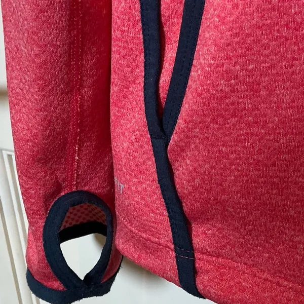 Nike Dri-FIT Womens Running Jacket Pink Heather Full Zip Thumbholes Large - Image 3
