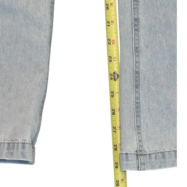 Rewash Super High Rise Vintage Flare Jeans Light Wash Pleated Front Size 7 28 - Image 5