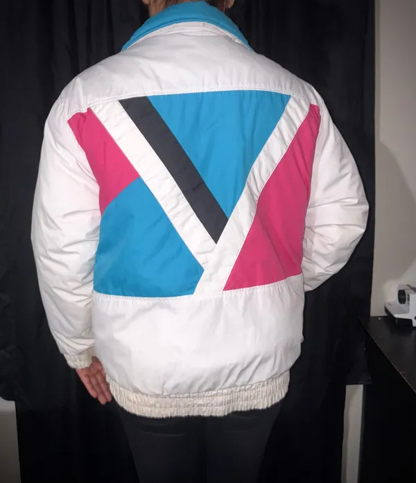Women’s Vintage Ski Jacket Medium/Large Ski Lion White - Image 14