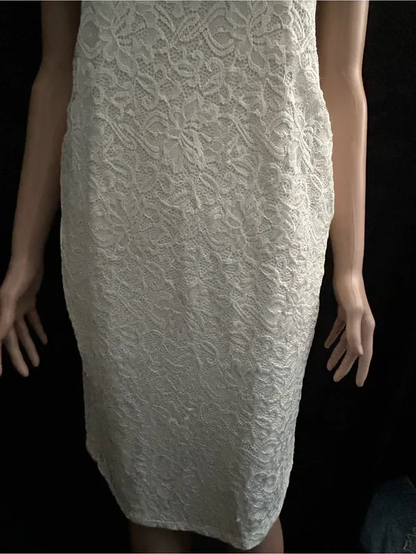 Pink Blush Women’s Lace Overlay Off-Shoulder Midi Dress in Ivory LG NWT - Image 8