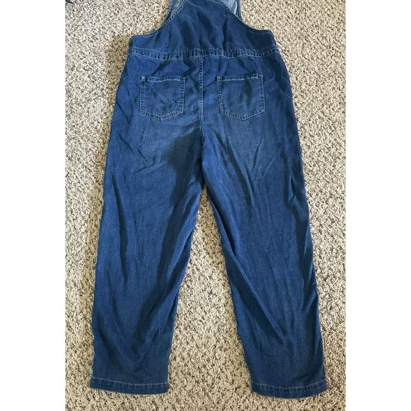 Time and Tru Women's Denim Drawstring‎ Overalls Size Small (4-6) - Image 8