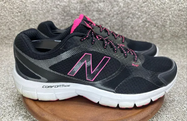 New Balance 543 Woman's Comfort Ride Running Shoe 10B black-pink WE543BB1 - Image 3