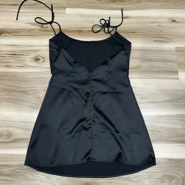 Nasty Gal Black Tie Strap Mini Dress Women’s 2 - Image 4