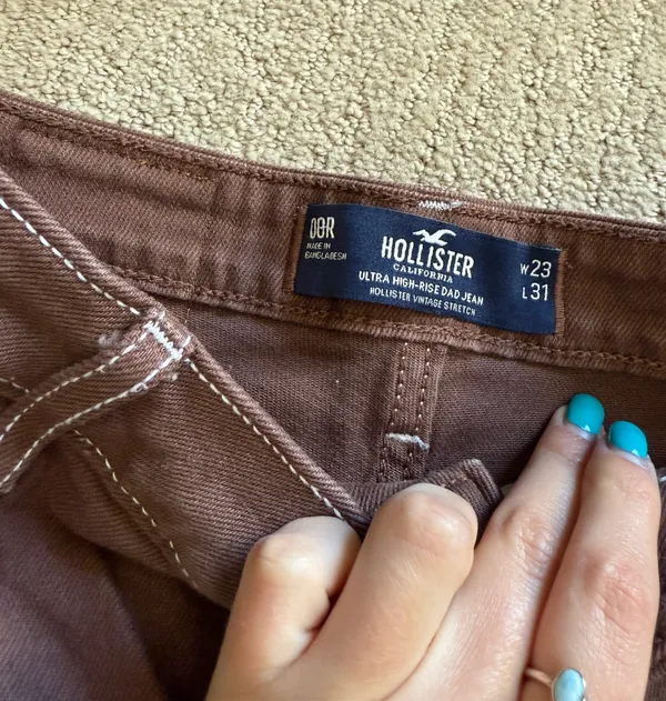 Brown Utility Jeans Size 00 - Image 4
