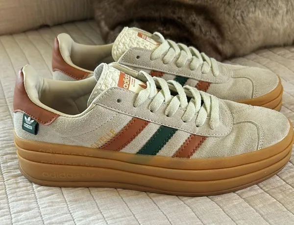 Adidas Gazelle Bold cream maple leaf 3stripe Womens rubber sole sneakers 7 - Image 2