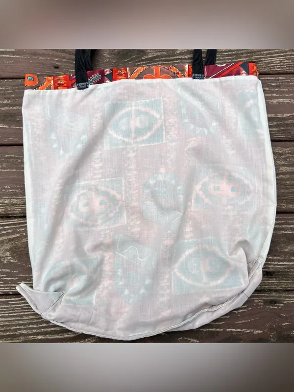 Unisex Boho Maximalist Fabric Tribal Shoulder Tote Bag Casual Everyday Wear|LRG - Image 12