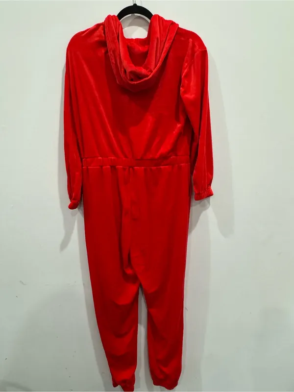 Y2K Juicy Couture Red Velour Zip-Front Jumpsuit Size M NWOT - Image 6