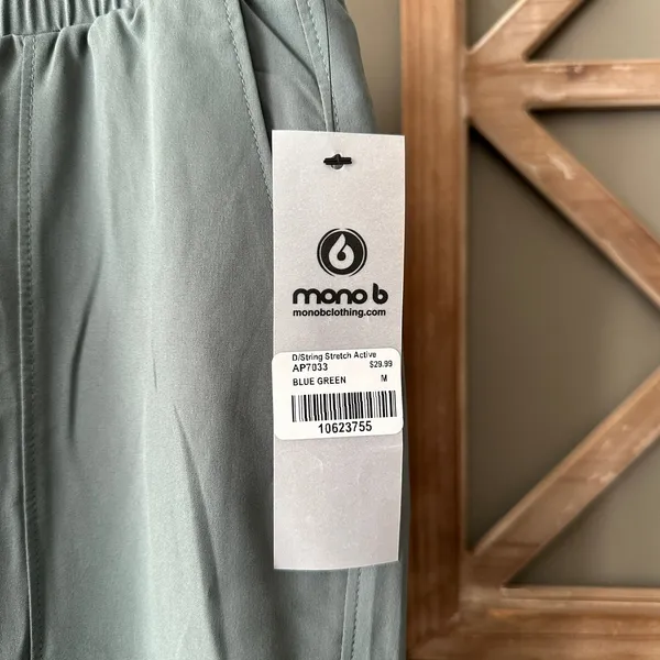 Mono B - Essential Athleisure Joggers Blue Green Medium NWT - Image 3