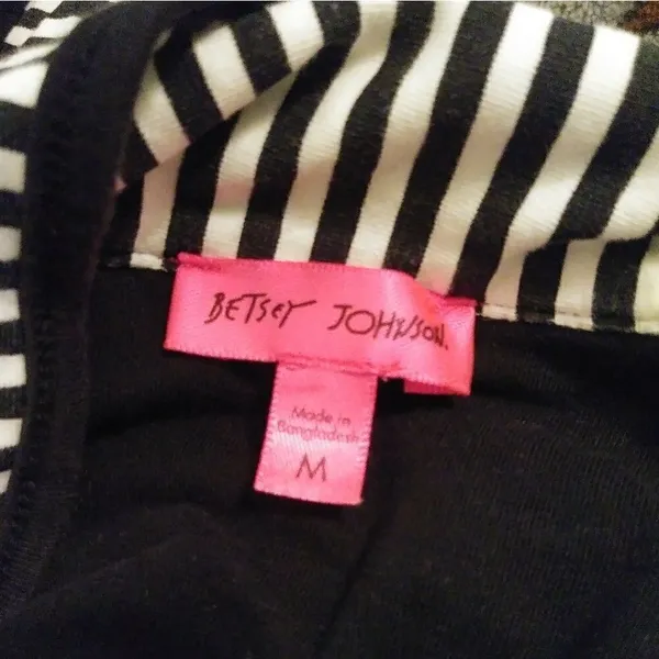 Betsey Johnson Striped Button Up Collared Shirt - Image 4