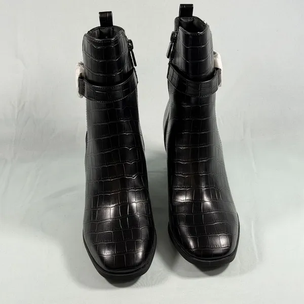 Kenneth Cole Reaction Size-7.5M Womens Emerson‎ -Black Croco Boot - Image 10
