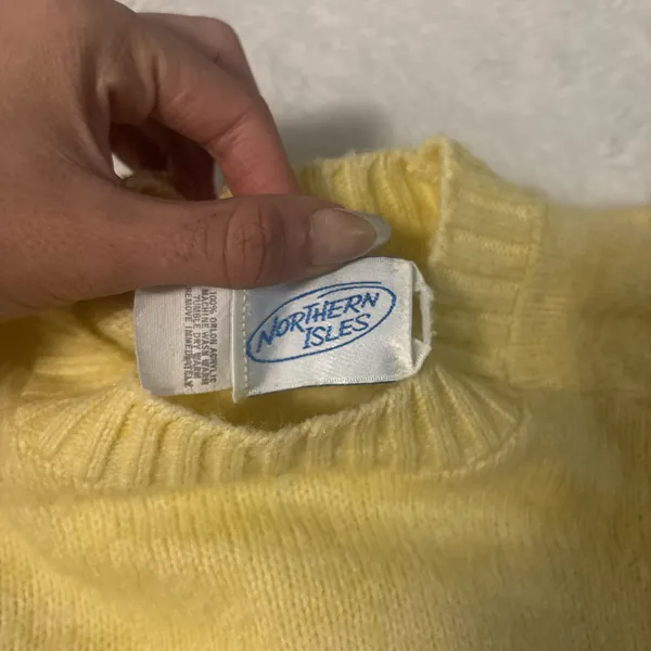 Vintage sweater Yellow - Image 3