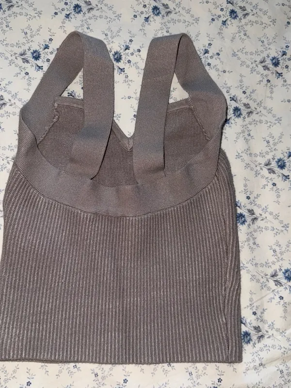 Abercrombie & Fitch Ribbed Tank in dark gray - Image 3