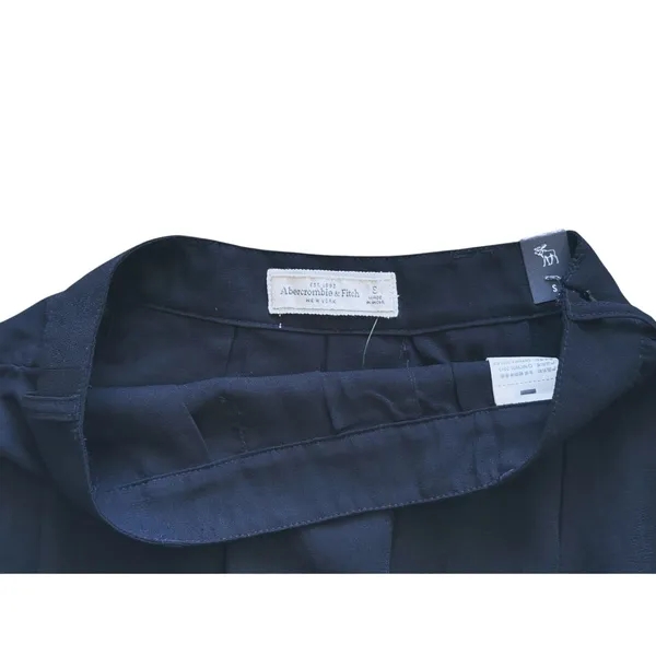 NWT Vintage Y2K Abercrombie Preppy Pleated Mini Skirt Small Black Schoolgirl 90s - Image 5