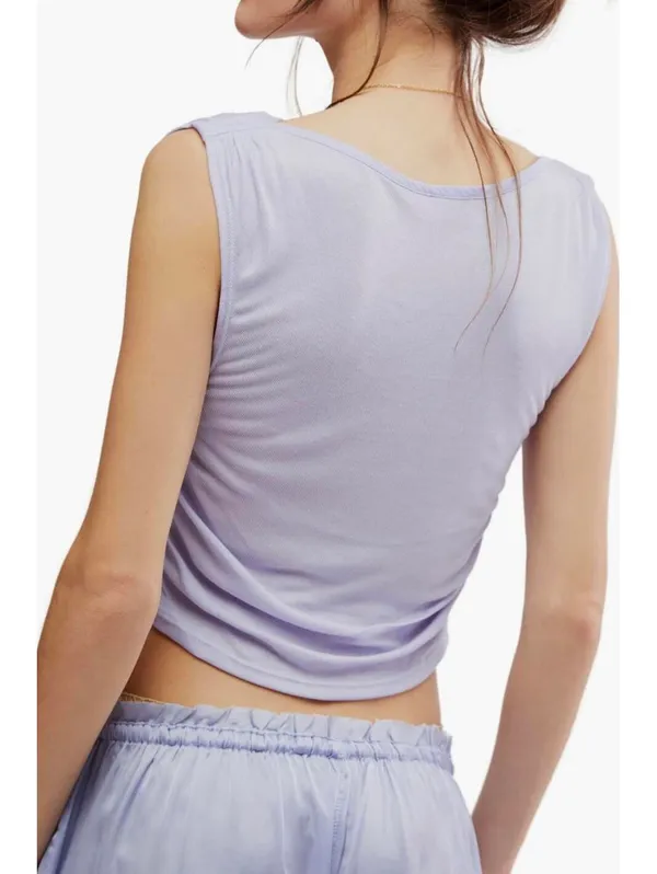 Free People Night We Met Tee Lavender Blue NWT XS - Image 4