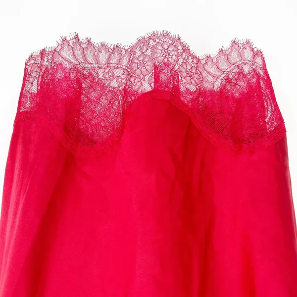 Victorias Secret VS Coquette Y2K Lace Trim Satin Babydoll Cami Slip Dress Size L - Image 3