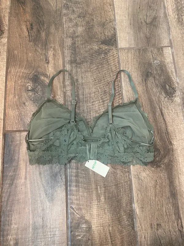 Aerie Green Rebel Lace Triangle Bralette - Image 10