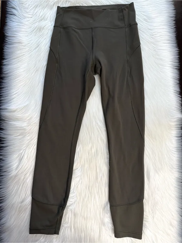 Lululemon Olive Green 7/8 Everlux 25” Tights - Image 2