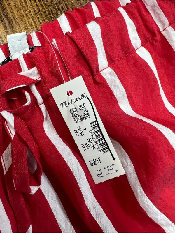 Madewell Pull On Pants in Varsity Red Size Small NWT - Image 10