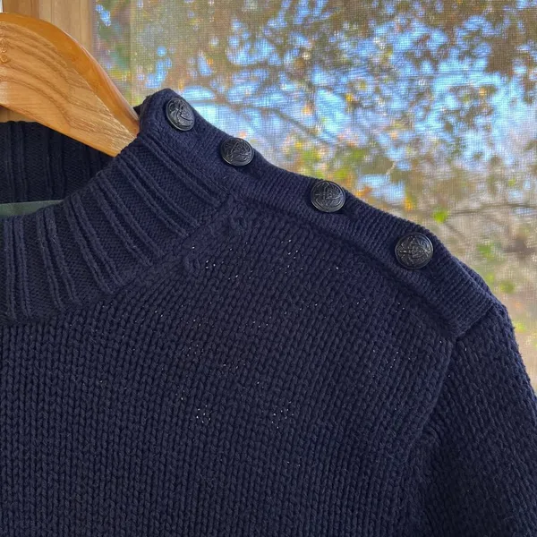 Lauren Ralph Lauren Women's Vintage Navy Pullover Sweater Size M - Image 3