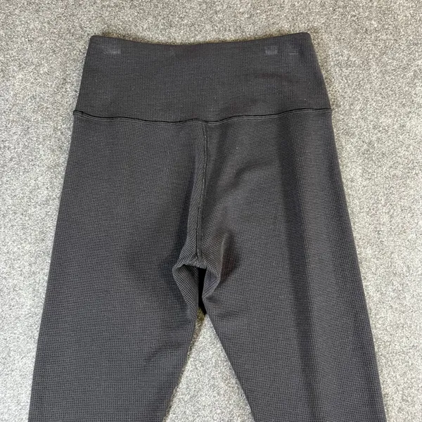 Alo Yoga High Waist Waffle Knit Leggings Charcoal Grey Tencel Blend Womens Small - Image 7
