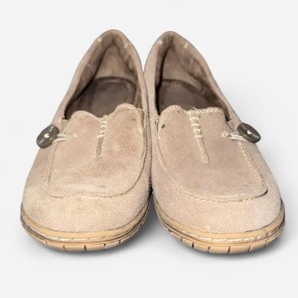 Naturalizer Beige Suede Slip On Loafers, size 6 - Image 2
