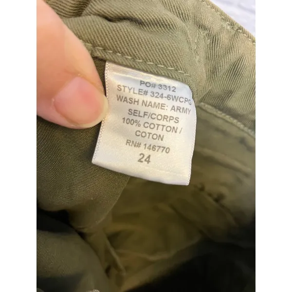 Re/Done originals army green cargo pants made In USA women's size 24 Grunge‎ - Image 9
