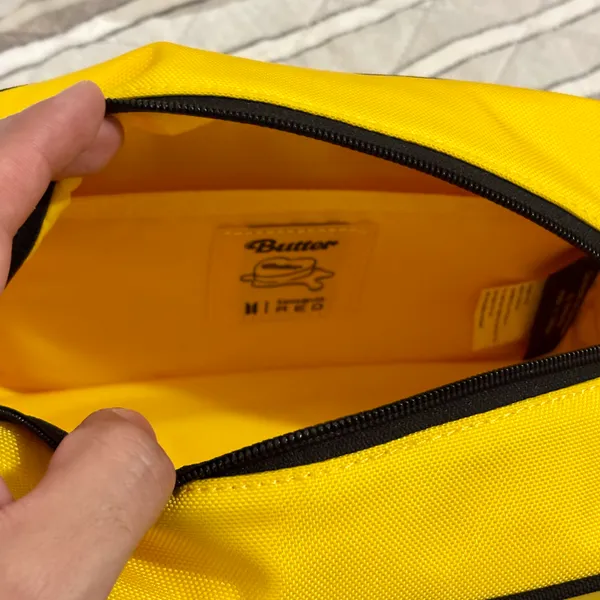 BTS Butter Samsonite Red 2nd Collaboration Pouch Bag Yellow - Image 12