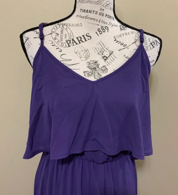Purple Ruffle Maxi Dress - Image 6
