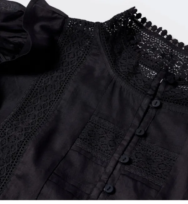 Mango Black Mini Dress - Image 4