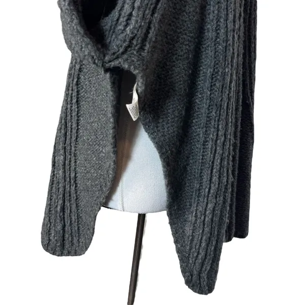 Free People Oversized Chunky Turtleneck Sweater Poncho XS/S Alpaca Wool Slits - Image 5